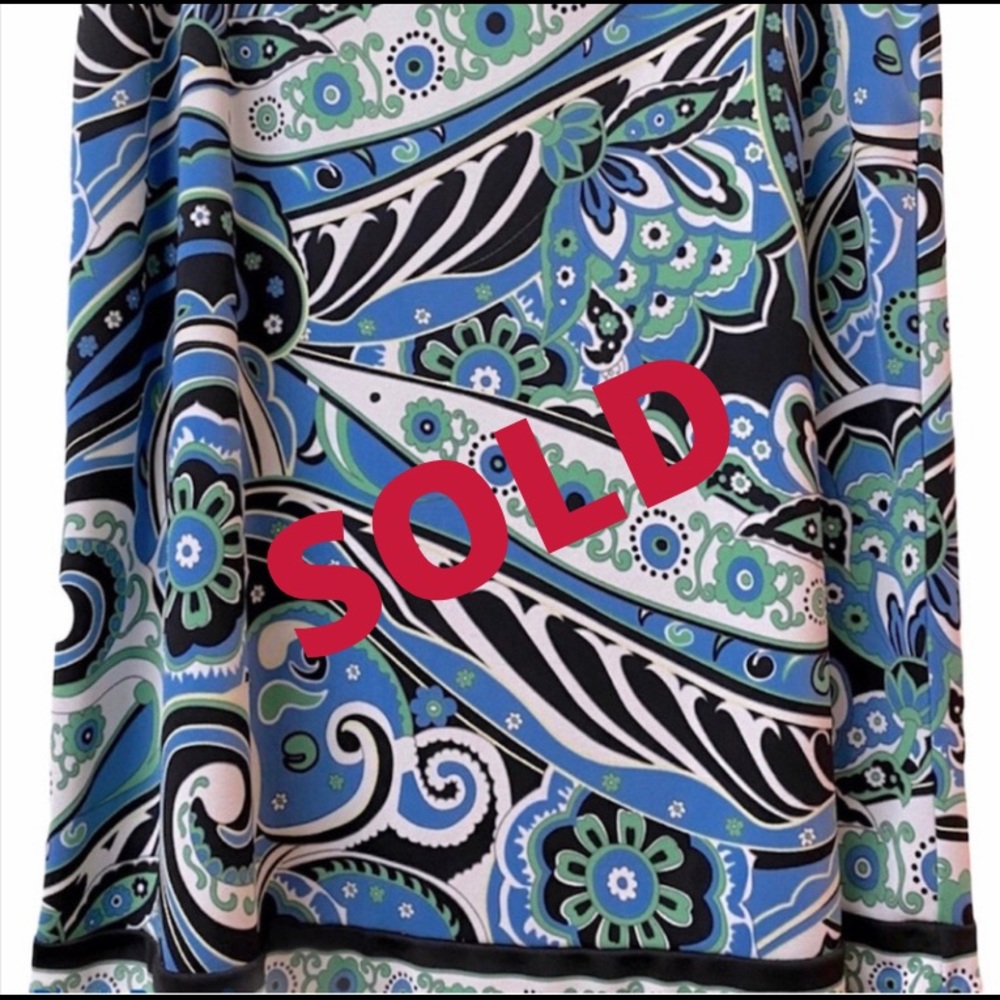 SOLD     🔴 New York & Company paisley Skirt L EUC